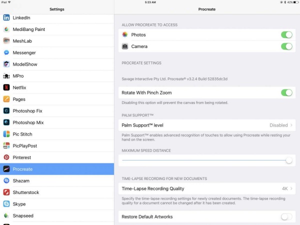 Disable "Palm Support" Disable "Palm Support"