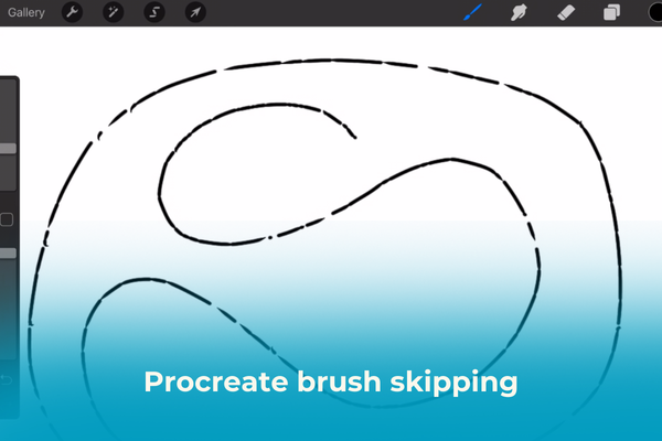 Procreate brush keep skipping