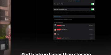 iPad backup larger than storage