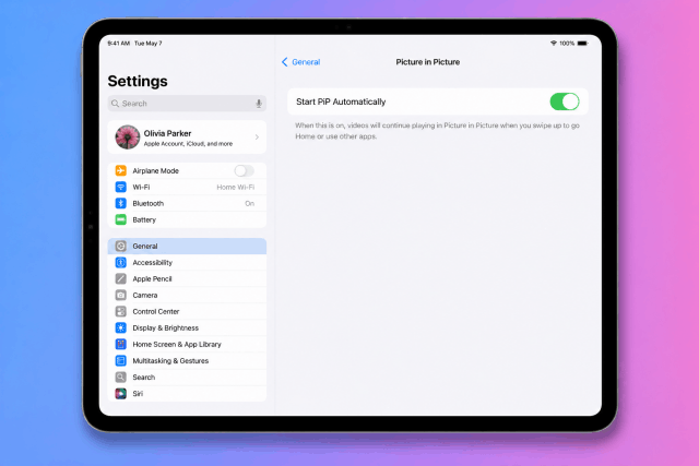 Enabling PiP automatically Enabling PiP automatically