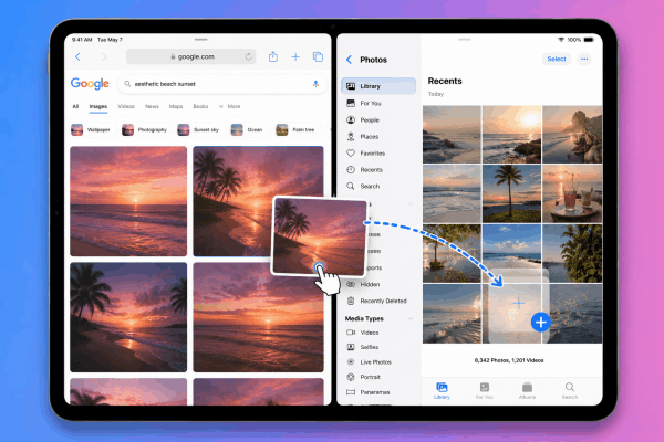 Use the Drag and Drop feature Use the Drag and Drop feature