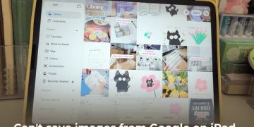 Can't save images from Google on iPad