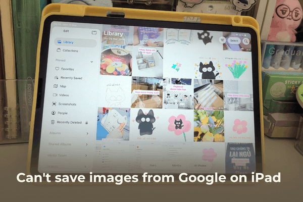 Can't save images from Google on iPad
