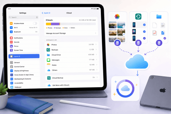 clear iCloud storage on iPad clear iCloud storage on iPad