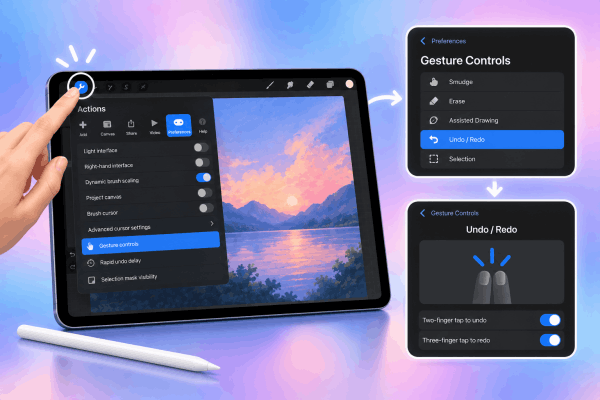 Adjust your gesture controls in Procreate Adjust your gesture controls in Procreate