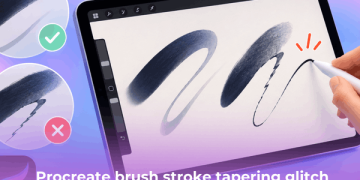 Fix Procreate brush stroke tapering glitch