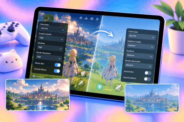 Lower in-game visual settings Lower in-game visual settings