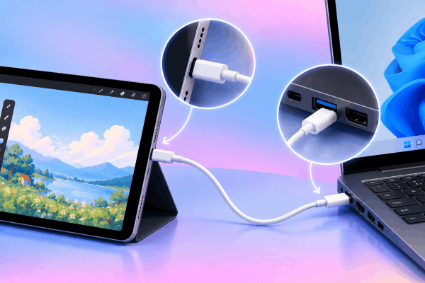 Step 3: Establish a wired USB connection Step 3: Establish a wired USB connection