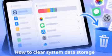 clear system data storage on iPad